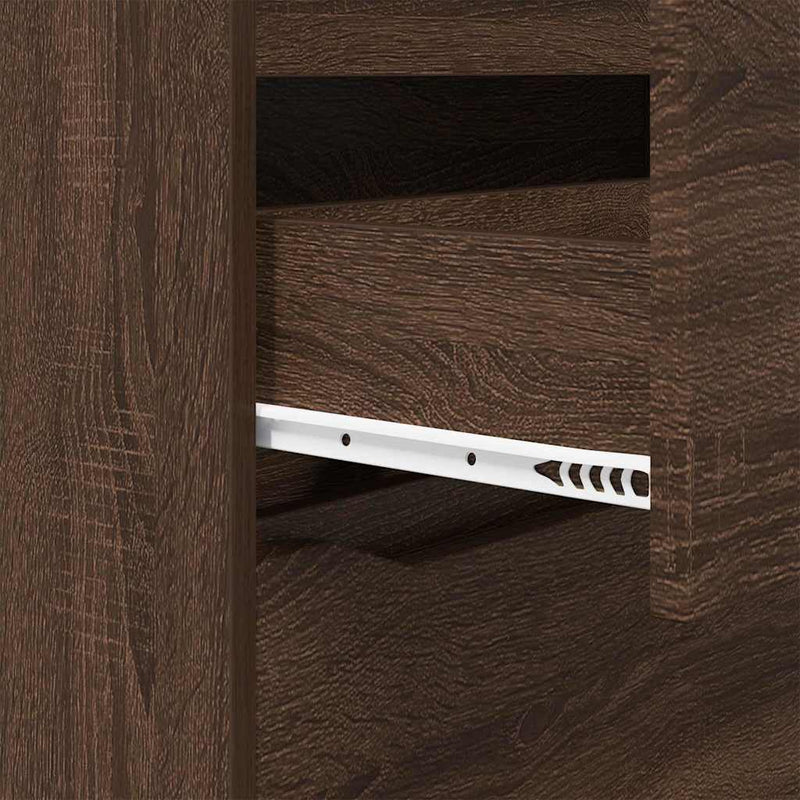 vidaXL Tároló szekrények 2 pcs Barna Tölgy 60 x 48 x 105 cm Faanyag