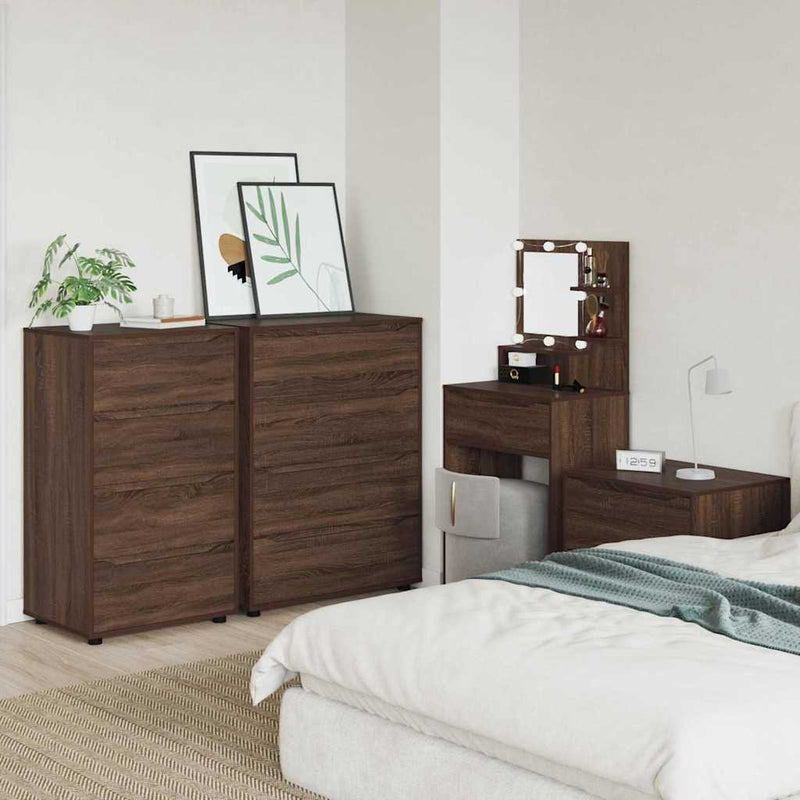 vidaXL Tároló szekrények 2 pcs Barna Tölgy 60 x 48 x 105 cm Faanyag