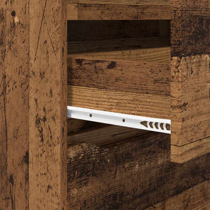 vidaXL Tároló szekrények 2 pcs Öreg fa 60 x 48 x 105 cm Faanyag