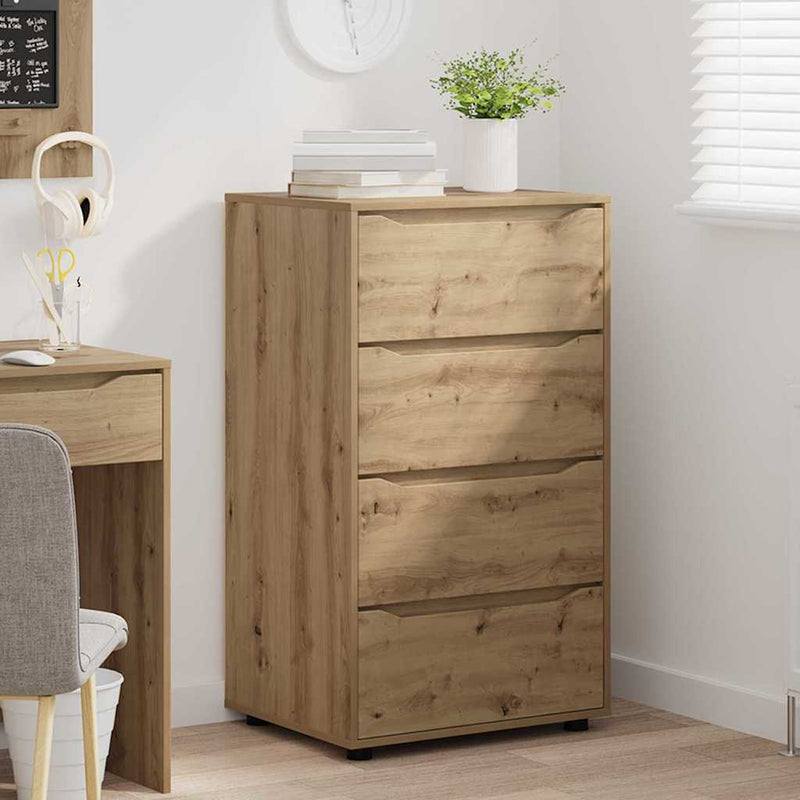 vidaXL Tároló szekrények 2 pcs Artisan tölgy 60 x 48 x 105 cm Faanyag