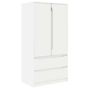 vidaXL Ruhásszekrény fiókkal Fehér 79,5 x 49 x 156 cm Mérnöki fa