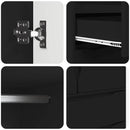 vidaXL Fürdőszoba Székény fiókkal Fekete 79,5 x 49 x 156 cm Faanyag