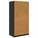 vidaXL Ruhásszekrény fiókkal Fekete 79,5 x 49 x 156 cm Mérnöki fa
