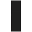 vidaXL Fürdőszoba Székény fiókkal Fekete 79,5 x 49 x 156 cm Faanyag