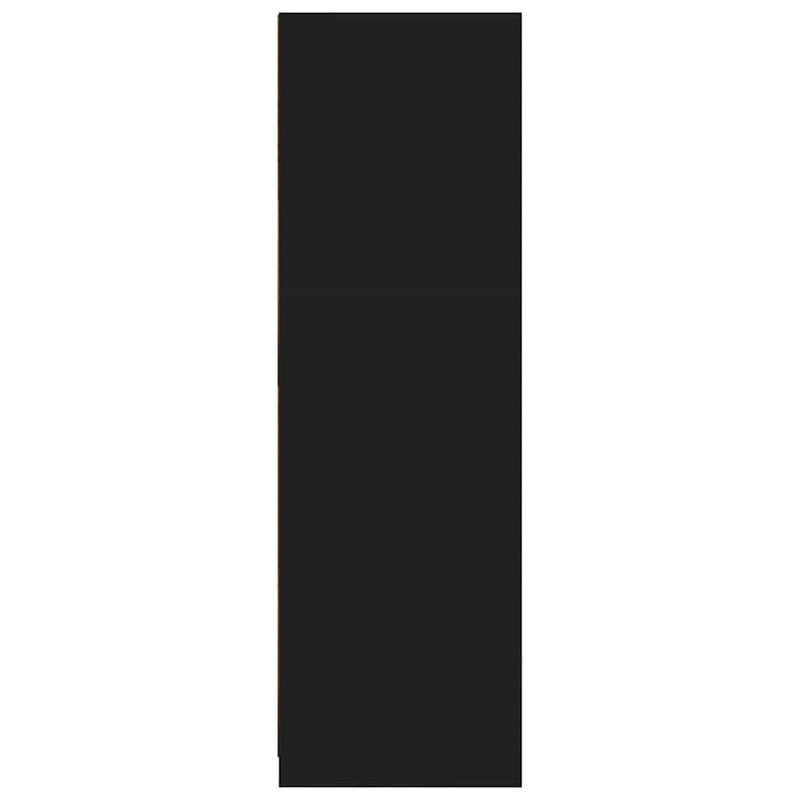 vidaXL Fürdőszoba Székény fiókkal Fekete 79,5 x 49 x 156 cm Faanyag