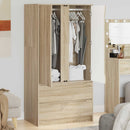 vidaXL Ruhásszekrény Sonoma tölgy 79,5 x 49 x 156 cm Mérnöki fa