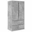 vidaXL Ruhásszekrény Beton Szürke 79,5 x 49 x 156 cm Mérnöki fa