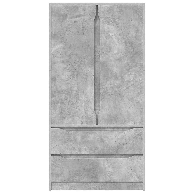 vidaXL Fürdőszoba Székény Beton Szürke 79,5 x 49 x 156 cm Faanyag