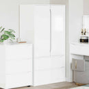 vidaXL Ruhásszekrény Magasfényű Fehér 79,5 x 49 x 156 cm Mérnöki fa
