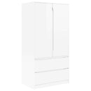 vidaXL Fürdőszoba Székény Magas Fényű Fehér 79,5 x 49 x 156 cm Faanyag