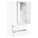 vidaXL Ruhásszekrény Magasfényű Fehér 79,5 x 49 x 156 cm Mérnöki fa