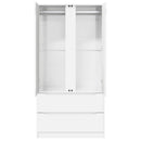 vidaXL Ruhásszekrény Magasfényű Fehér 79,5 x 49 x 156 cm Mérnöki fa