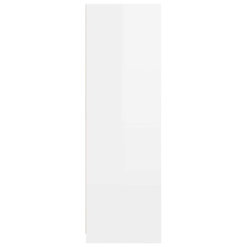 vidaXL Fürdőszoba Székény Magas Fényű Fehér 79,5 x 49 x 156 cm Faanyag