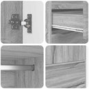 vidaXL Fürdőszoba Székény Szürke Sonoma 79,5 x 49 x 156 cm Faanyag