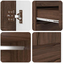 vidaXL Fürdőszoba Székény Barna Tölgy 79,5 x 49 x 156 cm Faanyag