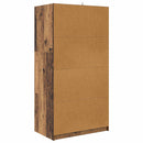 vidaXL Ruhásszekrény fiókkal Öreg fa 79,5 x 49 x 156 cm Mérnöki fa