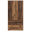 vidaXL Ruhásszekrény fiókkal Öreg fa 79,5 x 49 x 156 cm Mérnöki fa