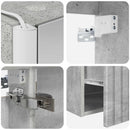 vidaXL Fürdőszobai Szekrény Szett 4 db Betonszürke Szerelt Fa