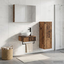 vidaXL Fürdőszobai Szekrény Szett 4 db Antik Fa Szerelt Fa
