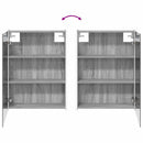 vidaXL Fürdőszoba bútor szett 4 db Szürke Sonoma Szerelt fa és Üveg
