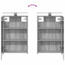 vidaXL Fürdőszoba bútor szett 4 db Szürke Sonoma Szerelt fa és Üveg