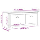 vidaXL Előszoba pad fiókkal BODO Méz barna 118 x 40 x 50 cm Faanyag