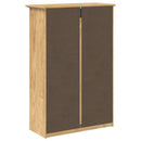 vidaXL Cipőtartó fiókkal BODO Méz barna 80 x 35 x 118 cm Faanyag