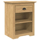 vidaXL Éjjeliszekrény fiókkal BODO Méz barna 53 x 38,5 x 67 cm Faanyag