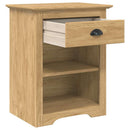 vidaXL Éjjeliszekrény fiókkal BODO Méz barna 53 x 38,5 x 67 cm Faanyag