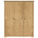 vidaXL Ruhásszekrény BODO Méz barna 146 x 53,5 x 173 cm Faanyag