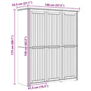 vidaXL Ruhásszekrény BODO Méz barna 146 x 53,5 x 173 cm Faanyag