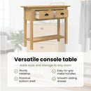 vidaXL Konzolasztal fiókkal BODO Méz barna 91 x 34.7 x 74 cm Faanyag