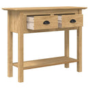 vidaXL Konzolasztal fiókkal BODO Méz barna 91 x 34.7 x 74 cm Faanyag