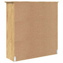 vidaXL Üvegajtós tároló BODO Méz barna 115,5 x 38,5 x 117,7 cm