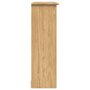 vidaXL Üvegajtós tároló BODO Méz barna 115,5 x 38,5 x 117,7 cm