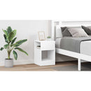vidaXL Végasztal 2 pcs Fehér 30,5 x 30 x 45 cm Faanyag