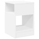 vidaXL Végasztal 2 pcs Fehér 30,5 x 30 x 45 cm Faanyag