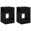 vidaXL Végasztal 2 pcs Fekete tölgy 30,5 x 30 x 45 cm Faanyag