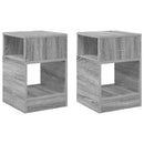 vidaXL Végasztal 2 pcs Szürke Sonoma 30,5 x 30 x 45 cm Faanyag