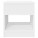 vidaXL Végasztal 2 pcs Fehér 40,5 x 40 x 45 cm Faanyag