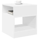 vidaXL Végasztal 2 pcs Fehér 40,5 x 40 x 45 cm Faanyag