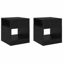 vidaXL Végasztal 2 pcs Fekete tölgy 40,5 x 40 x 45 cm Faanyag