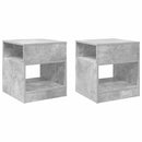 vidaXL Végasztal 2 pcs Beton Szürke 40,5 x 40 x 45 cm Faanyag