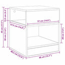 vidaXL Végasztal 2 pcs Füstölt tölgy 40,5 x 40 x 45 cm Faanyag