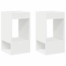 vidaXL Végasztal 2 pcs Fehér 30 x 30 x 56 cm Faanyag