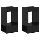 vidaXL Végasztal 2 pcs Fekete tölgy 30 x 30 x 56 cm Faanyag