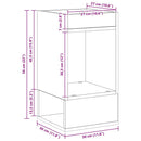 vidaXL Végasztal 2 db Öreg fa 30 x 30 x 56 cm Szerelt Fa