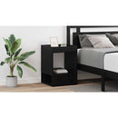 vidaXL Végasztal 2 pcs Fekete tölgy 40 x 40 x 56 cm Faanyag