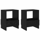 vidaXL Magazin állvány 2 pcs Fekete tölgy 35 x 30 x 45 cm