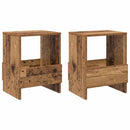 vidaXL Magazin állvány 2 pcs Öreg fa 35 x 30 x 45 cm